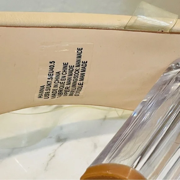 NWOT Clear Strap Chunky Heel Size 10 never worn - Picture 7 of 11